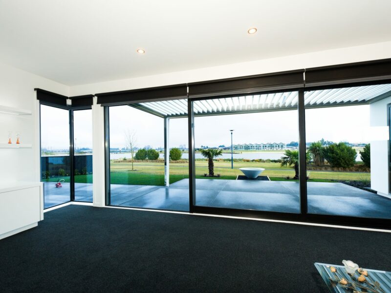 A new build home in Christchurch, New Zealand by Trendsetter Homes builders called Blue Glass House